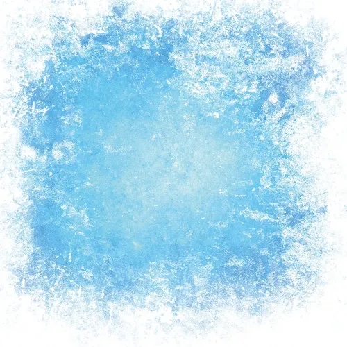 Frozen blue wall