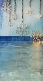 Hanging snow stars
