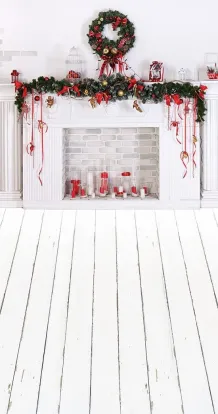 Red & White Fireplace