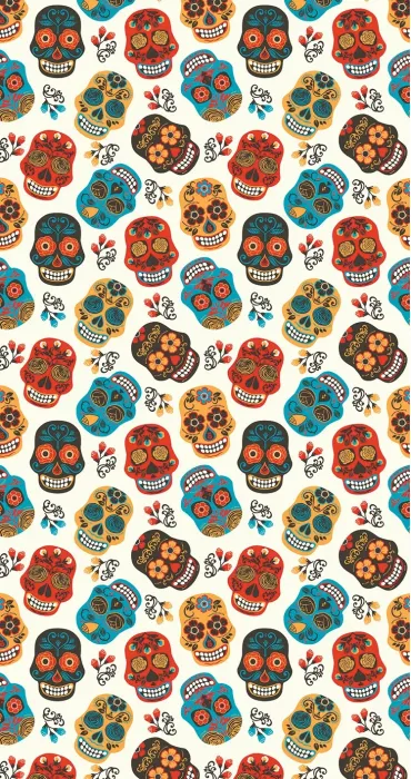 Flower skulls