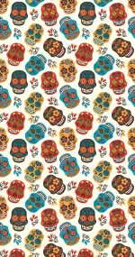 Flower skulls
