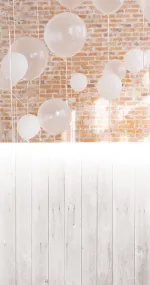 White balloons