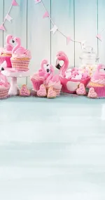 Flamingos in love