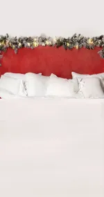 Christmas white bed