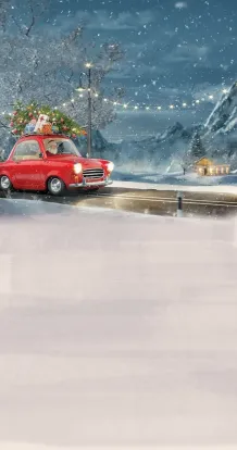 Santa is driving